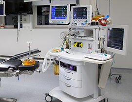 Modern well equipped operating theatre in a new hospital.